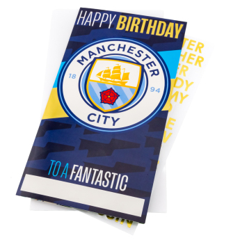 Manchester City gratuláció Personalised Birthday Card