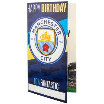 Manchester City gratuláció Personalised Birthday Card