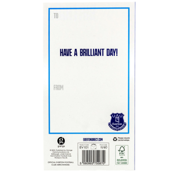 FC Everton gratuláció Crest Birthday Card