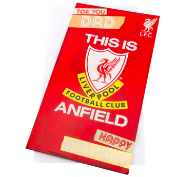 FC Liverpool gratuláció Dad Birthday Card