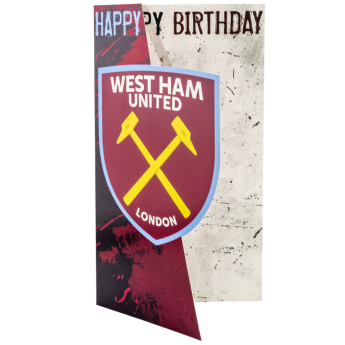 West Ham United gratuláció Crest Birthday Card