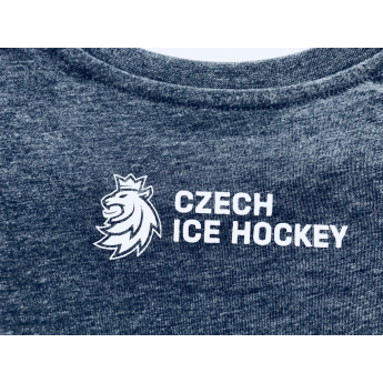 Jégkorong képviselet férfi póló Czech Republic logo lion patina