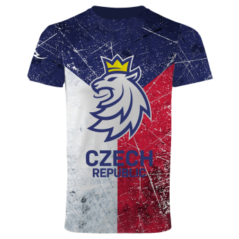 Jégkorong képviselet férfi póló Czech Ice Hockey sub logo lion