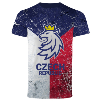 Jégkorong képviselet férfi póló Czech Ice Hockey sub logo lion