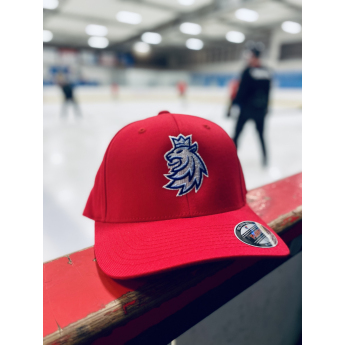 Jégkorong képviselet baseball sapka Czech republic Wooly red logo lev