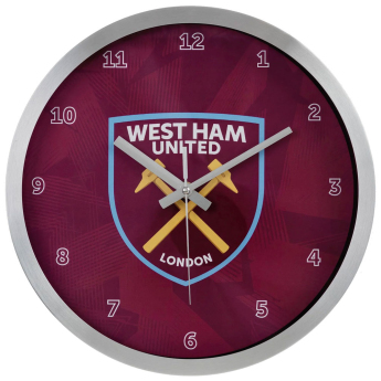 West Ham United falióra Geo Metal Wall Clock
