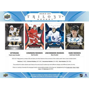 NHL dobozok NHL hokikártyák 2023-24 Upper Deck Trilogy Hobby Box