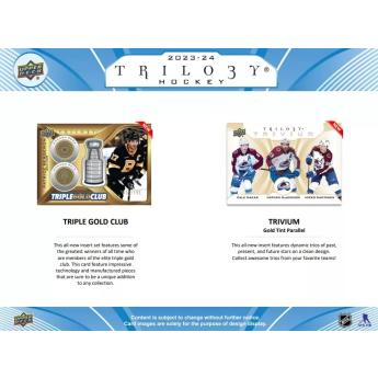 NHL dobozok NHL hokikártyák 2023-24 Upper Deck Trilogy Hobby Box
