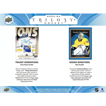 NHL dobozok NHL hokikártyák 2023-24 Upper Deck Trilogy Hobby Box