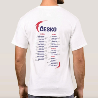 Jégkorong képviselet férfi póló HOŠI DĚKUJEM Ice Hockey World Championship Czechia MS 2024 White