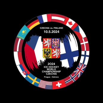 Jégkorong képviselet korong Ice Hockey World Championship Czechia MS 2024 Dueling 10.5.2024 Czechia vs. Finland