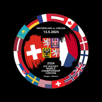 Jégkorong képviselet korong Ice Hockey World Championship Czechia MS 2024 Dueling 13.5.2024 Switzerland vs. Czechia