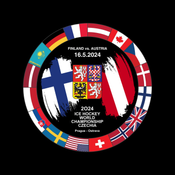 Jégkorong képviselet korong Ice Hockey World Championship Czechia MS 2024 Dueling 16.5.2024 Finland vs. Austria