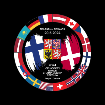 Jégkorong képviselet korong Ice Hockey World Championship Czechia MS 2024 Dueling 20.5.2024 Finland vs. Denmark