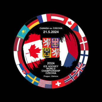 Jégkorong képviselet korong Ice Hockey World Championship Czechia MS 2024 Dueling 21.5.2024 Canada vs. Czechia