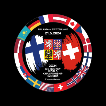 Jégkorong képviselet korong Ice Hockey World Championship Czechia MS 2024 Dueling 21.5.2024 Finland vs. Switzerland