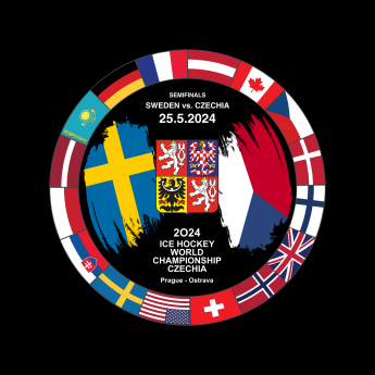 Jégkorong képviselet korong Ice Hockey World Championship Czechia MS 2024 Dueling 25.5.2024 Sweden vs. Czechia