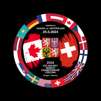 Jégkorong képviselet korong Ice Hockey World Championship Czechia MS 2024 Dueling 25.5.2024 Canada vs. Switzerland