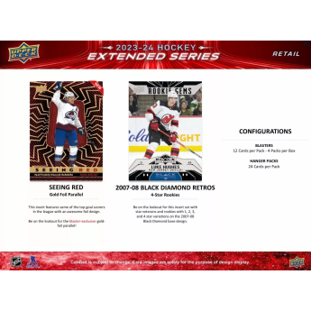 NHL dobozok NHL hokikártyák 2023-24 Upper Deck Extended Series Hockey Blaster Box