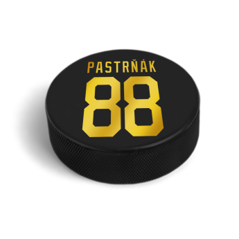 Jégkorong képviselet korong David Pastrňák #88 PASTA CUP Ice Hockey World Championship Czechia MS 2024 GOLD EDITION Black
