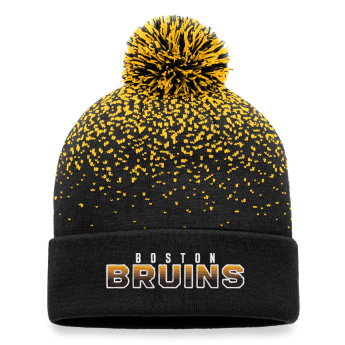 Boston Bruins téli sapka Iconic Gradiant Beanie Cuff with Pom Black-Yellow Gold