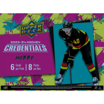 NHL dobozok NHL hokikártyák 202-24 Upper Deck Credentials Hobby Box