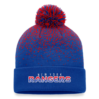 New York Rangers téli sapka Iconic Gradiant Beanie Cuff with Pom Deep Royal-Athletic Red