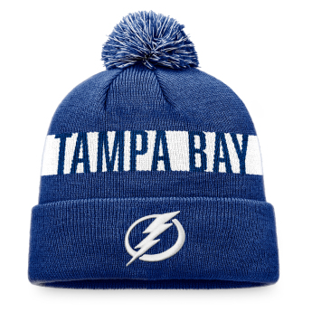 Tampa Bay Lightning téli sapka Fundamental Beanie Cuff with Pom
