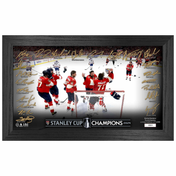 Florida Panthers gyűjtői érmék 2024 Stanley Cup Champions Signature Celebration Framed Photo