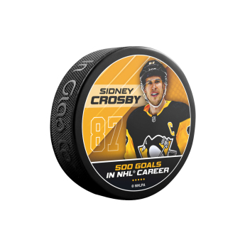 Pittsburgh Penguins korong Sidney Crosby #87 500 Goals Scored Souvenir Hockey Puck In Cube