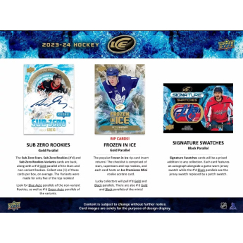 NHL dobozok NHL hokikártyák 2023-24 Upper Deck Ice Hobby Box