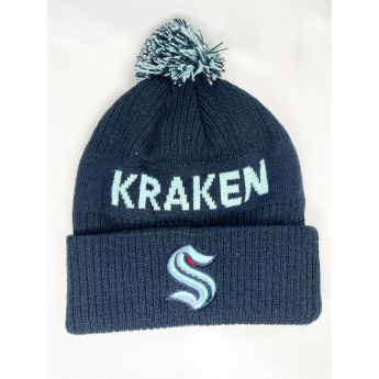 Seattle Kraken gyerek téli sapka Cufed Knit With Pom