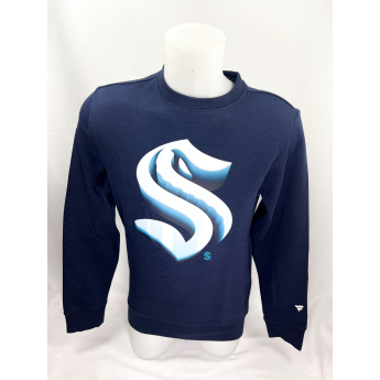 Seattle Kraken férfi pulóver Chrome Graphic Crew Sweatshirt Maritime Blue