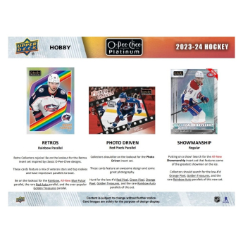 NHL dobozok NHL hokikártyák 2023-24 Upper Deck O-Pee-Chee Platinum Hobby Box