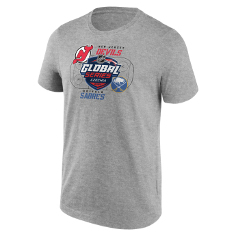 NHL termékek férfi póló NHL Global Series 2024 Czechia Buffalo Sabres vs New Jersey Devils Match Up