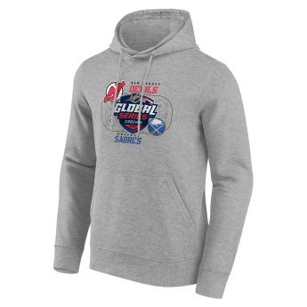 NHL termékek férfi kapucnis pulóver 2024 Czechia Buffalo Sabres vs New Jersey Devils Match Up Hoodie