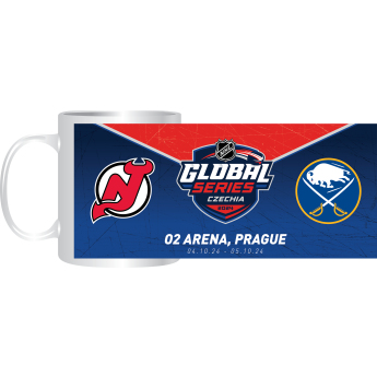 NHL termékek bögre NHL Global Series 2024 Czechia Buffalo Sabres vs New Jersey Devils Friendship