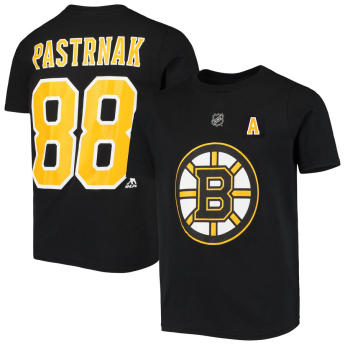 Boston Bruins gyerek póló David Pastrňák Flat Alt.Captains N&N Tee