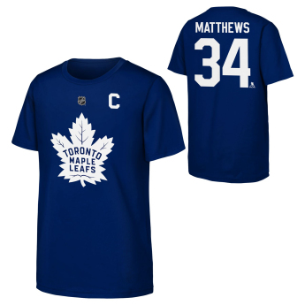 Toronto Maple Leafs gyerek póló Auston Matthews Flat Captains N&N Ctn Tee