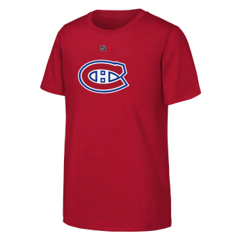 Montreal Canadiens gyerek póló Juraj Slafkovsky Montreal Canadiens Flat Name & Number Ctn Tee