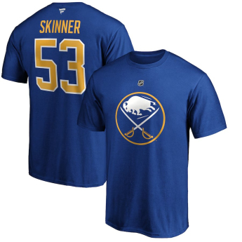 Buffalo Sabres férfi póló Jeff Skinner #53 Stack Logo Name & Number
