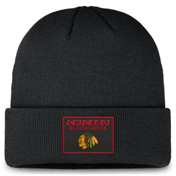 Chicago Blackhawks téli sapka Authentic Pro Rink Prime Cuffed Beanie