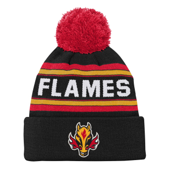 Calgary Flames gyerek téli sapka 3Rd Jersey Jacquard Cuff Pom