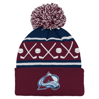Colorado Avalanche gyerek téli sapka Face-Off Cuff Pom