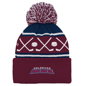 Colorado Avalanche gyerek téli sapka Face-Off Cuff Pom