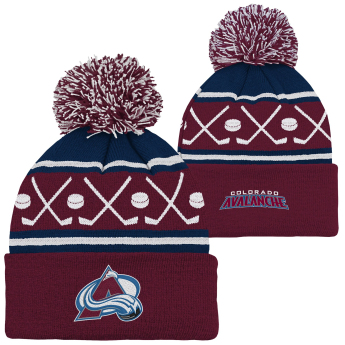 Colorado Avalanche gyerek téli sapka Face-Off Cuff Pom