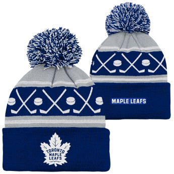 Toronto Maple Leafs gyerek téli sapka Face-Off Cuff Pom