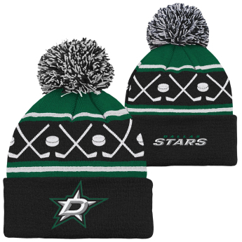 Dallas Stars gyerek téli sapka Face-Off Cuff Pom