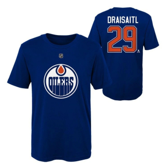 Edmonton Oilers gyerek póló Leon Draisaitl #29 Flat Captains N&N Ctn Tee