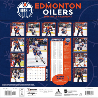 Edmonton Oilers naptár 2025 Wall Calendar